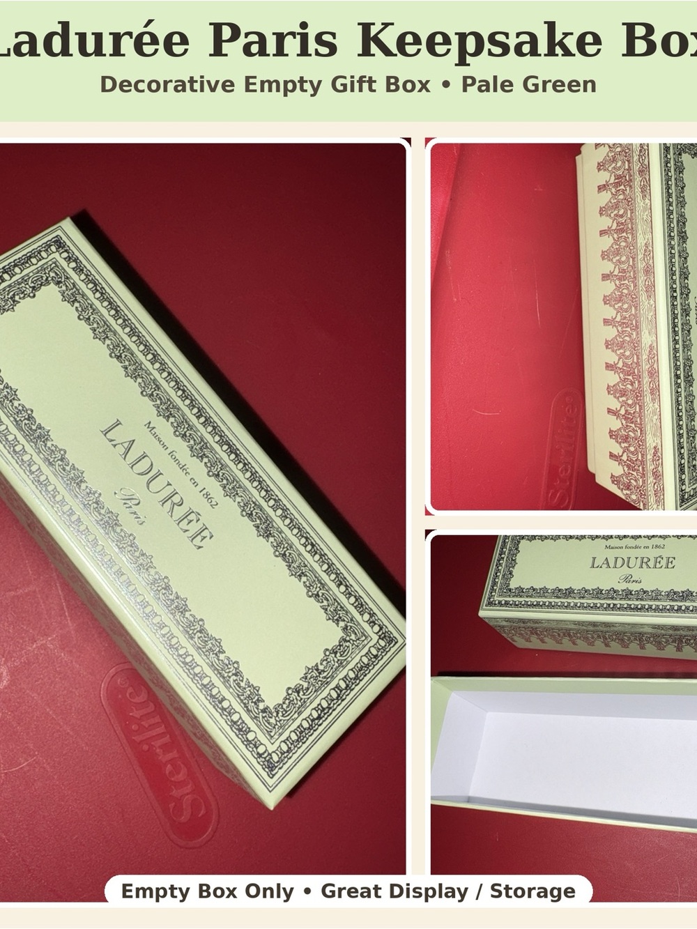 Ladurée Pale Green Decorative Keepsake Box - Women Accessories